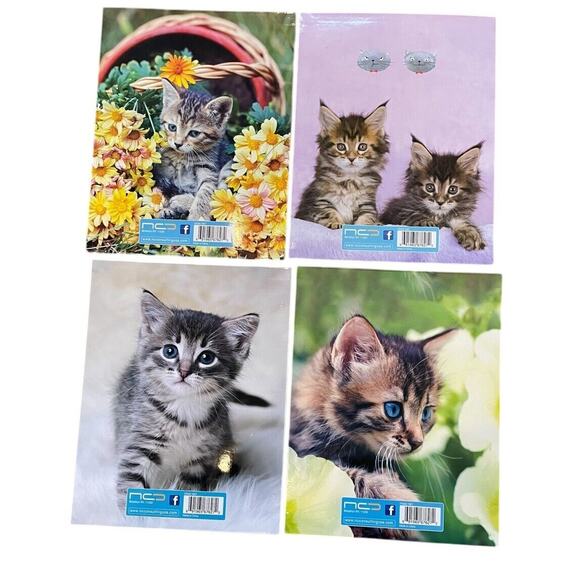 Crazy Cat School Portfolio Folder Pockets Glossy 3 Ring Lot Of 4 Kitten NEW - Picture 2 of 5